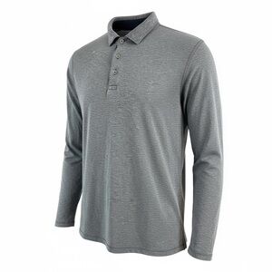 TOMMY BAHAMA, Gray Long Sleeve Polo Shirt, XL, Luxury, Casual Classic Fit!!